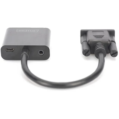 DIGITUS VGA apa -> HDMI anya adapter audio kábellel DIGITUS VGA apa -> HDMI anya adapter audio kábellel
