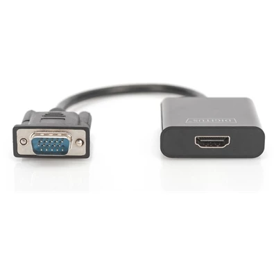 DIGITUS VGA apa -> HDMI anya adapter audio kábellel DIGITUS VGA apa -> HDMI anya adapter audio kábellel