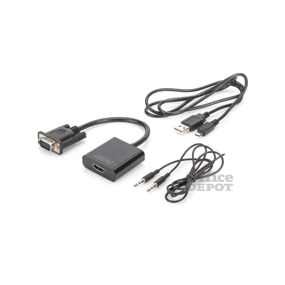 DIGITUS VGA apa -> HDMI anya adapter audio kábellel