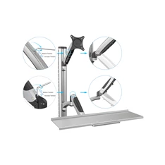 DIGITUS flexibilis fali monitor (VESA 100x100) + billentyűzet tartó konzol DIGITUS flexibilis fali monitor (VESA 100x100) + billentyűzet tartó konzol