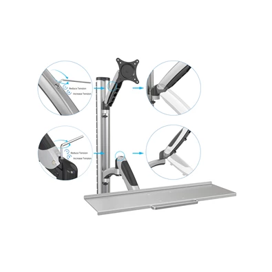 DIGITUS flexibilis fali monitor (VESA 100x100) + billentyűzet tartó konzol DIGITUS flexibilis fali monitor (VESA 100x100) + billentyűzet tartó konzol