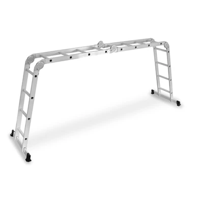 DRABEST 4x4 lépcsős univerzális alumínium létra, összecsukható,125 kg teherbírás, DR-ALU-4X4-HOME DRABEST 4x4 lépcsős univerzális alumínium létra, összecsukható,125 kg teherbírás, DR-ALU-4X4-HOME