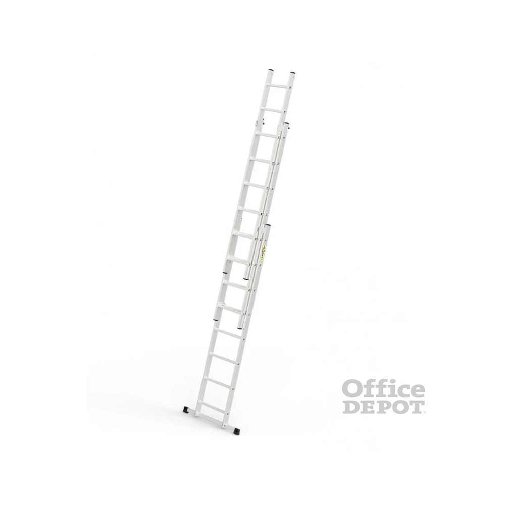 DRABEST HOME 3x8 lépcsős multifunkcionális alumínium létra, kitolható, összecsukható