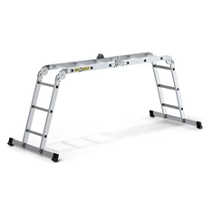 DRABEST HOME 4x3 lépcsős univerzális alumínium létra, összecsukható, 150 kg teherbírás, DR-AL-DU-HOME-4X3 DRABEST HOME 4x3 lépcsős univerzális alumínium létra, összecsukható, 150 kg teherbírás, DR-AL-DU-HOME-4X3