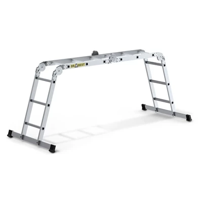 DRABEST HOME 4x3 lépcsős univerzális alumínium létra, összecsukható, 150 kg teherbírás, DR-AL-DU-HOME-4X3 DRABEST HOME 4x3 lépcsős univerzális alumínium létra, összecsukható, 150 kg teherbírás, DR-AL-DU-HOME-4X3