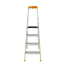 DRABEST MAX 4 (3+1) lépcsős professzionális alumínium létra, összecsukható, 150 kg teherbírás