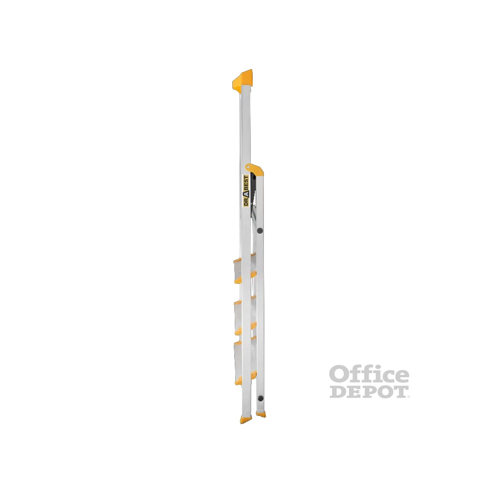 DRABEST MAX 4 (3+1) lépcsős professzionális alumínium létra, összecsukható, 150 kg teherbírás