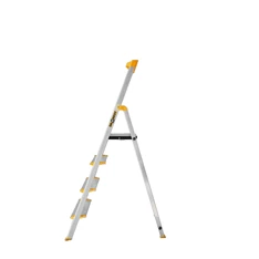 DRABEST MAX 4 (3+1) lépcsős professzionális alumínium létra, összecsukható, 150 kg teherbírás