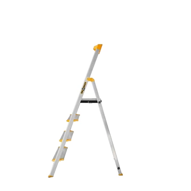 DRABEST MAX 4 (3+1) lépcsős professzionális alumínium létra, összecsukható, 150 kg teherbírás