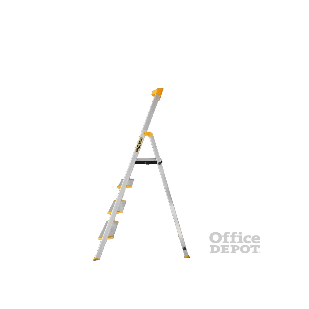 DRABEST MAX 4 (3+1) lépcsős professzionális alumínium létra, összecsukható, 150 kg teherbírás