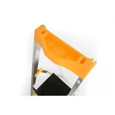 DRABEST MAX 4 (3+1) lépcsős professzionális alumínium létra, összecsukható, 150 kg teherbírás