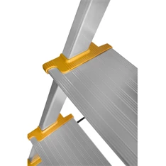 DRABEST MAX 4 (3+1) lépcsős professzionális alumínium létra, összecsukható, 150 kg teherbírás