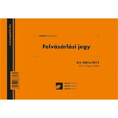 D.E.480/A/2012 A5 50x3 lapos Felvásárlási jegy nyomtatvány