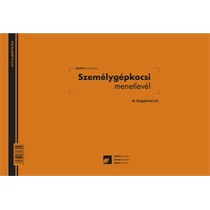 D.GEPJ.31 100 lapos tömb A4 fekvő "Személygépkocsi menetlevél" nyomtatvány D.GEPJ.31 100 lapos tömb A4 fekvő "Személygépkocsi menetlevél" nyomtatvány