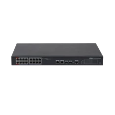 Dahua PFS4218-16ET-240-V3 16x 10/100(HighPoE(1,2)/PoE/PoE+ 240W)+2x gigabit/ SFP combo uplink menedzselhető PoE switch