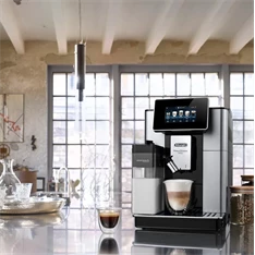 DeLonghi ECAM610.55.SB Primadonna Soul fekete-ezüst tejhabosítóval automata kávéfőző DeLonghi ECAM610.55.SB Primadonna Soul fekete-ezüst tejhabosítóval automata kávéfőző