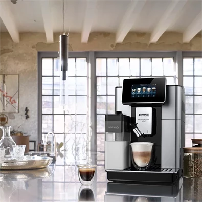DeLonghi ECAM610.55.SB Primadonna Soul fekete-ezüst tejhabosítóval automata kávéfőző DeLonghi ECAM610.55.SB Primadonna Soul fekete-ezüst tejhabosítóval automata kávéfőző