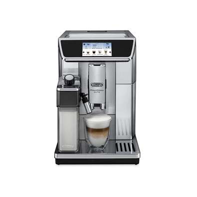 DeLonghi ECAM 650.75.MS PrimaDonna Elite ezüst tejhabosítóval automata kávéfőző DeLonghi ECAM 650.75.MS PrimaDonna Elite ezüst tejhabosítóval automata kávéfőző