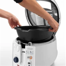 DeLonghi F28533W fehér forgókosaras olajsütő (Újszerű) DeLonghi F28533W fehér forgókosaras olajsütő (Újszerű)