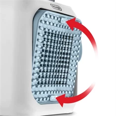 DeLonghi HFX10B03.LB fehér-világoskék asztali hősugárzó DeLonghi HFX10B03.LB fehér-világoskék asztali hősugárzó