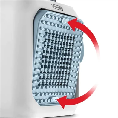 DeLonghi HFX10B03.LB fehér-világoskék asztali hősugárzó DeLonghi HFX10B03.LB fehér-világoskék asztali hősugárzó