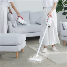 Deerma ZQ610 fehér-piros 5 az 1-ben többfunkciós kézi gőztisztító