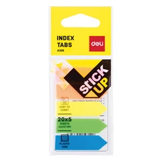 Deli 44x12mm nyíl 5x20lap színes jelölőcímke Deli 44x12mm nyíl 5x20lap színes jelölőcímke