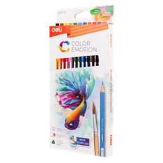 Deli Color Emotion 12db/csomag akvarellceruza készlet