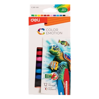 Deli Color Emotion 12db/csomag olajpasztellkréta Deli Color Emotion 12db/csomag olajpasztellkréta