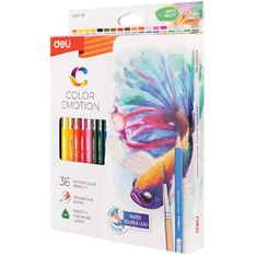 Deli Color Emotion papírdobozos 36 db-os akvarellceruza készlet Deli Color Emotion papírdobozos 36 db-os akvarellceruza készlet