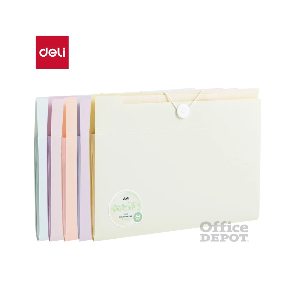 Deli Colorful A4 8 rekeszes vegyes színű irattartó mappa