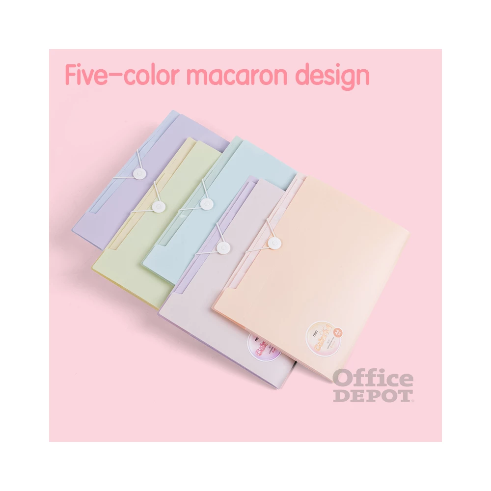 Deli Colorful A4 8 rekeszes vegyes színű irattartó mappa