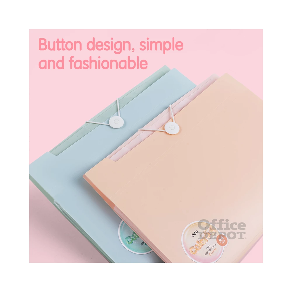 Deli Colorful A4 8 rekeszes vegyes színű irattartó mappa