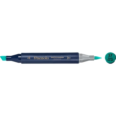 Deli Finenolo 57 - Turquoise Green Light kétvégű permanent ART marker Deli Finenolo 57 - Turquoise Green Light kétvégű permanent ART marker