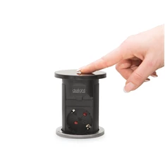 Delight 20451B fekete 3-as motoros rejtett elosztó + 1 USB-A, 1 USB-C port Delight 20451B fekete 3-as motoros rejtett elosztó + 1 USB-A, 1 USB-C port