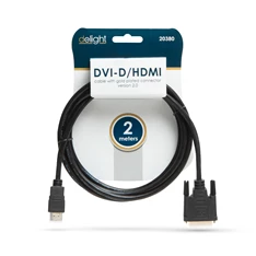 Delight 2m 4K DVI-D - HDMI kábel Delight 2m 4K DVI-D - HDMI kábel