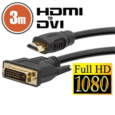 Delight 3m 4K HDMI - DVI-D kábel Delight 3m 4K HDMI - DVI-D kábel