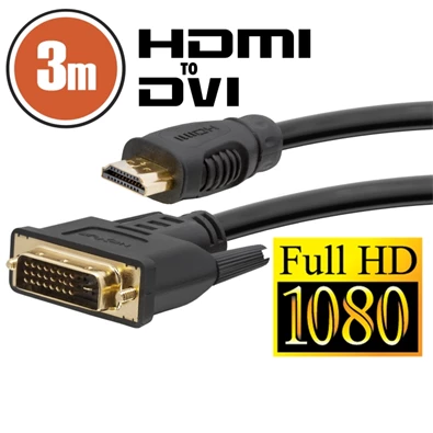 Delight 3m 4K HDMI - DVI-D kábel Delight 3m 4K HDMI - DVI-D kábel