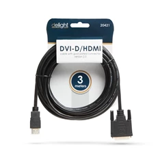 Delight 3m 4K HDMI - DVI-D kábel Delight 3m 4K HDMI - DVI-D kábel