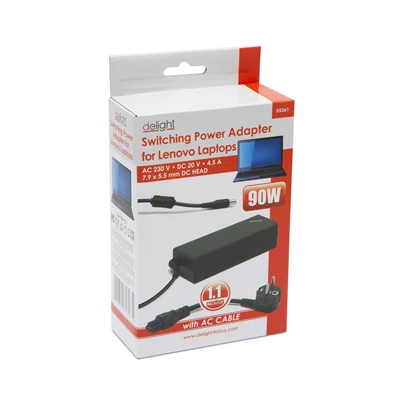 Delight 55361 Univerzális Lenovo laptop/notebook töltő adapter tápkábellel Delight 55361 Univerzális Lenovo laptop/notebook töltő adapter tápkábellel