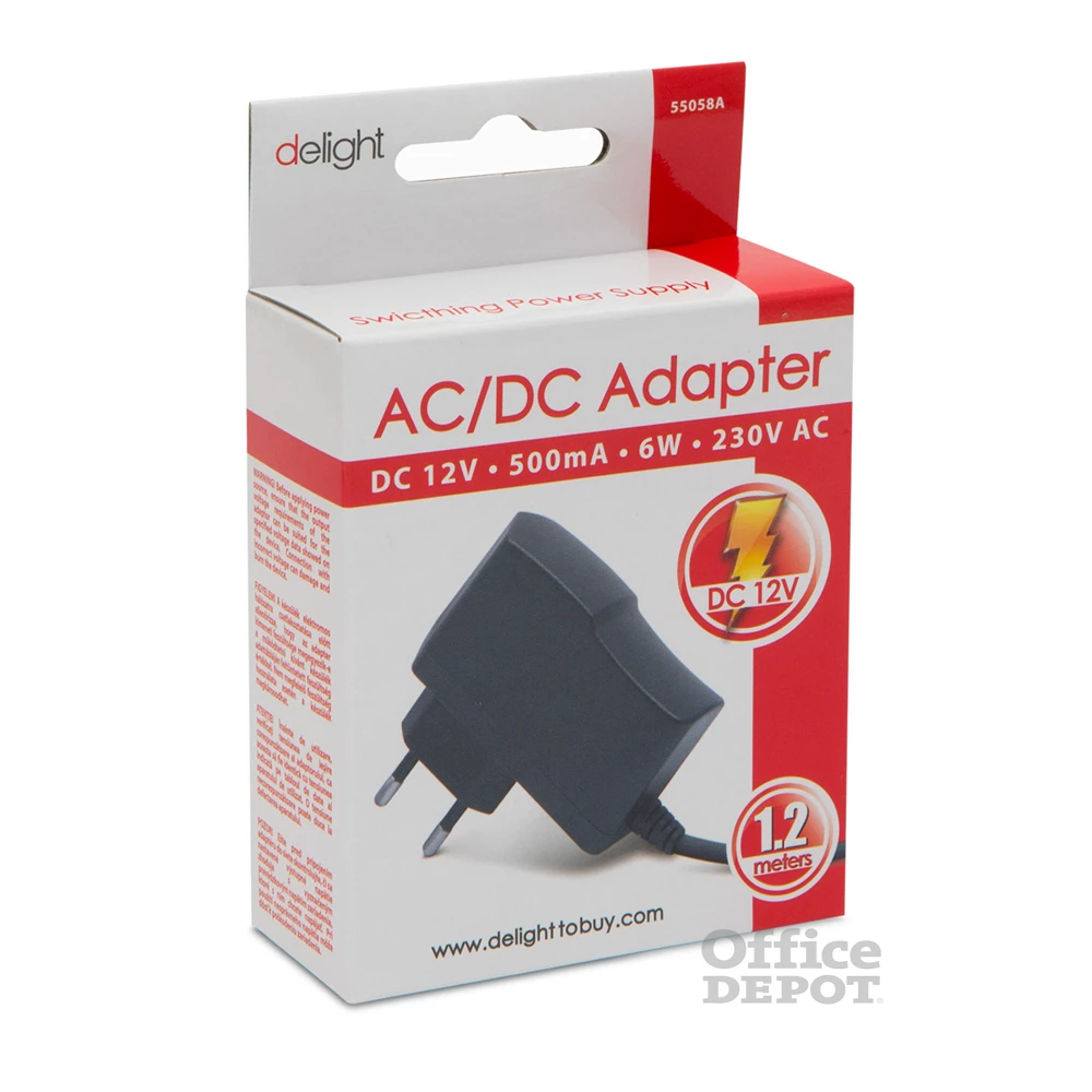 Delight DC 12V 500mA Adapter