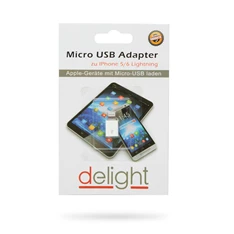 Delight 55448 iPhone Lightning MicroUSB fehér adapter Delight 55448 iPhone Lightning MicroUSB fehér adapter