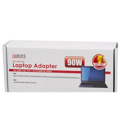 Delight Univerzális laptop/notebook töltő adapter tápkábellel Delight Univerzális laptop/notebook töltő adapter tápkábellel
