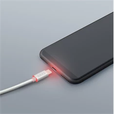 Delight LED fénnyel USB Type-C 1m fehér adatkábel Delight LED fénnyel USB Type-C 1m fehér adatkábel