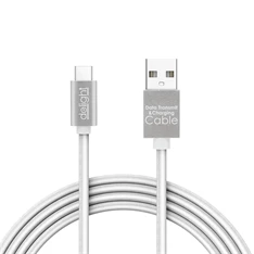 Delight LED fénnyel USB Type-C 1m fehér adatkábel Delight LED fénnyel USB Type-C 1m fehér adatkábel