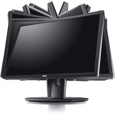 Dell 24" UltraSharp U2412M WUXGA IPS DP/VGA/DVI/USB fekete monitor (Használt A)