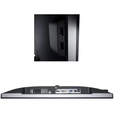 Dell 24" UltraSharp U2412M WUXGA IPS DP/VGA/DVI/USB fekete monitor (Használt A)