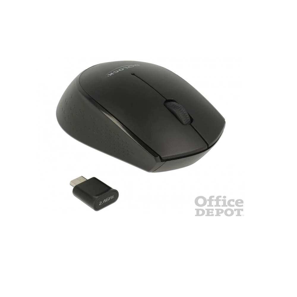 Delock 12526 vezeték nélküli USB Type-C™ fekete egér
