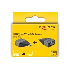 Delock 64002 USB Type-C apa > VGA anya 1080p kompakt kialakítású adapter Delock 64002 USB Type-C apa > VGA anya 1080p kompakt kialakítású adapter