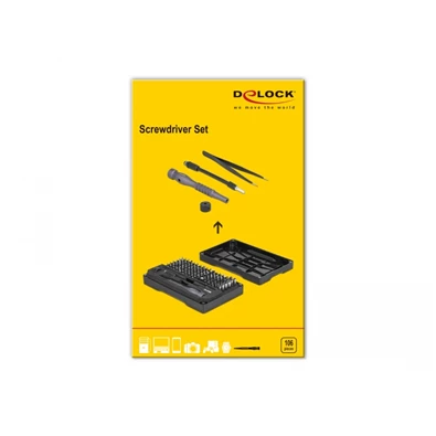 Delock 64127 106db-os precíziós csavarhúzófej készlet Delock 64127 106db-os precíziós csavarhúzófej készlet